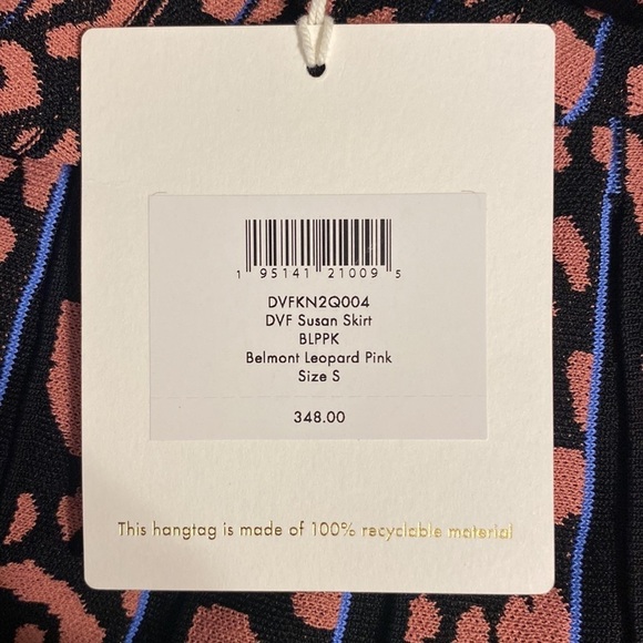 Diane Von Furstenberg Susan Skirt Pleated Jacquard-Knit Skirt Size Small NEW - Picture 9 of 14